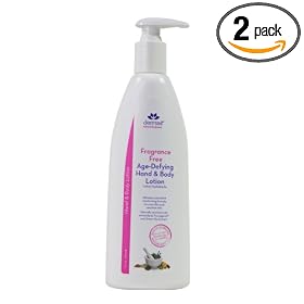 Derma E Fragrance Free Age-defying Hand & Body Lotion, 12-Ounce Bottle (Pack of 2)