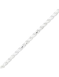 Sterling Silver 3.5mm Diamond-cut Rope Chain - 18 Inch
