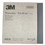 Wetordry Tri-M-ite Sandpaper 400A Grit, 9x11- 50 Sheets - 3M Automotive Products - 2002