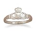 CleverSilver's Small Polished Claddagh Sterling Silver Ring