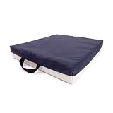 66Fit - Coussin gel pour chaise roulante - Bleu/blanc - 40 cm x 45 cm x 7 cm