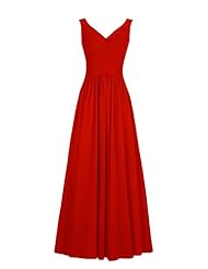 V-neck 2015 Lace Chiffon Evening Dress/Bridesmaid Dress 