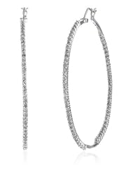 10k White Gold Diamond Inside-Out Hoop Earrings (2.00 cttw, I-J Color, I2-I3 Clarity)