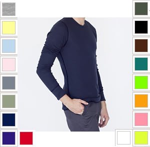 American Made Apparel Solid Color Light Weight Fashionable Thermal Undershirt...