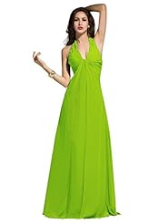 Sexy V-neck Chiffon Halter Evening Dress/Prom Dress/Party Dress/Wedding Dress 