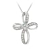 Sterling Silver Diamond-Accent Created-Opal Ribbon title=