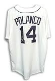 Autographed Placido Polanco Detroit Tigers White Majestic Jersey Inscribed ALCS MVP