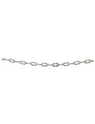 Sterling Silver Silver Bracelet Bracelet 9" Ss Love Knot Link Bracelet High Polish