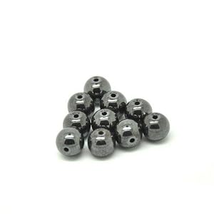 Lot 10 Perles Shamballa Hématite 10 mm