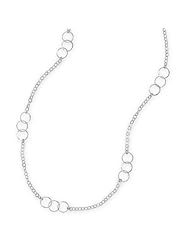 28" Rhodium Plated Multisize Link Necklace