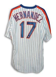 Keith Hernandez Signed New York Mets White Pinstripe Majestic Jersey