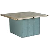 Quick Ship: Four Station Workbench with Six Locker Openings Vise: No Vise