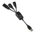 Targus ACH103US USB 2.0 4-Port Bend-a-Hub with Mini USB Adapter (Black)