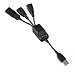 Targus ACH103US USB 2.0 4-Port Bend-a-Hub with Mini USB Adapter (Black)