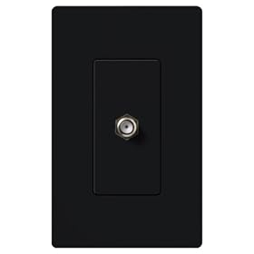 Lutron Claro CA-CJH-BL Cable TV Jack in Black