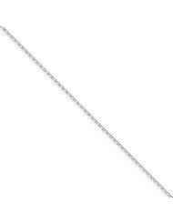 .8mm, 14 Karat White Gold, Diamond-Cut Cable Chain - 24 inch