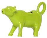 Stoneware Pottery Kiwi Cow Creamer 4"H, 5oz Set of 2