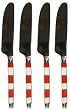 Decorative Pate Knife with Coral Colored and Natural Bone Handle Set of Four