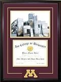 University of Minnesota, Twin Cities Graduate Framed Lithograph w/Diploma Opening in Cherry Wood Frame