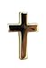 Rhodium Plate Latin Cross Lapel Pin, 1/2 Inch