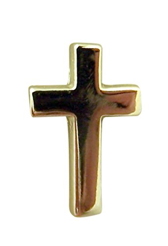 Rhodium Plate Latin Cross Lapel Pin, 1/2 Inch