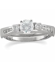 Clevereves 14K White Gold 1 4 Ct Tw Diamond Bridal Enhancer