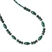 .925 Silver, Malachite & Onyx Necklace- 16 + 2 IN