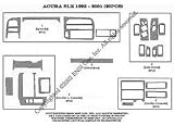 Acura SLX Vinyl Dash Trim Kit 95-01 - 20 pieces - Oxford Rosewood