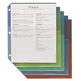 Poly Pockets for Ring Binders, Letter, Assorted Colors, 5/Pack CRD84007