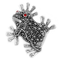 Sterling Silver Brooch - Frog