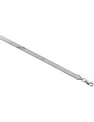 Sterling Silver Italian Magic Herringbone Chain Necklaces & Bracelets 5.5mm Beveled Edges Nickel Free, sizes 7 - 30 inch