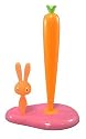 A di Alessi Bunny & Carrot Kitchen Roll Holder, Pink (ASG42 P)