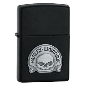Zippo Lighter Harley Davidson Skull Emblem