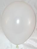 10 Stück weiße Latex - Luftballons, Helium geeignet, 75/85 cm Umfang