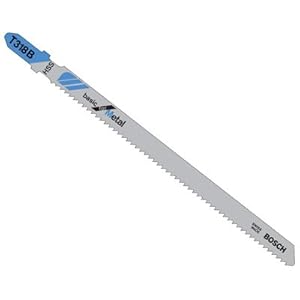 Bosch T318B 5-1/4" x 14 TPI HSS T-Shank Jig Saw Blades Straight Cuts in Metal 5 Blades per Pack