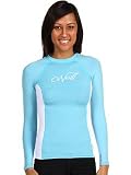 O'Neill Women's Skins Long Sleeve Crew (Aruba/White, Small)