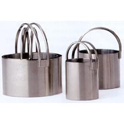 RSVP Set of 4 Round Stainless Steel Biscuit Cookie Cutters NEW