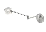 P.Neuhaus 9691-55 Tischleuchte 42 x 10.5 cm / inklusive POWER LED 1 x 6.7 W / Stahl / Glas teilsatiniert
