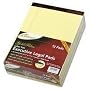 Ampad Gold Fibre 16# Watermarked Canary 8 1/2 x 11 3/4 Inch Wide Rule 50 Sheet Pads 12 Pack (20-020)