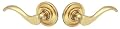 Baldwin 5455.030.PASS Wave Lever Passage Set, Polished Brass