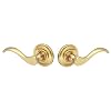 Baldwin 5455.030.PASS Wave Lever Passage Set, Polished Brass