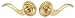 Baldwin 5455.030.PASS Wave Lever Passage Set, Polished Brass