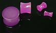 UV Double Flare Solid Purple Color Plugs 4g - Sold as Pair
