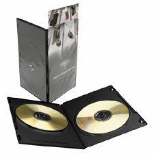 CCS10051 - DVD Storage Cases,Wrap Around Exterior,2 Cap.,5 Pk,Black by Compucessory