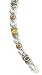 2/T antique oval design with multicolor CZ Solid Sterling Silver 7 1/4 Bracelet