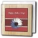 Daisy Flower on Coral and Orange - 6 Inch Tile Napkin Holder