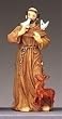 St. Francis of Assisi Patron Saint Statue - 3.5" - Ceramic Painted