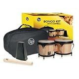 Latin Percussion Caliente Bongo Kit (Includes Cowbell, Beater and Case) Dark Wood