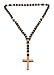 Red Color Wood Wall Rosary with Photographs - 36'' in Overall Length with 13 mm Wood Beads
