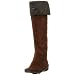 Nine West Women's Hamza Boot,Dk Brown Suede,6 M